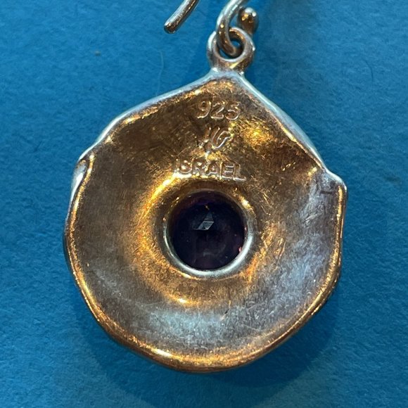 Silver Amethyst Earrings - Picture 3 of 3